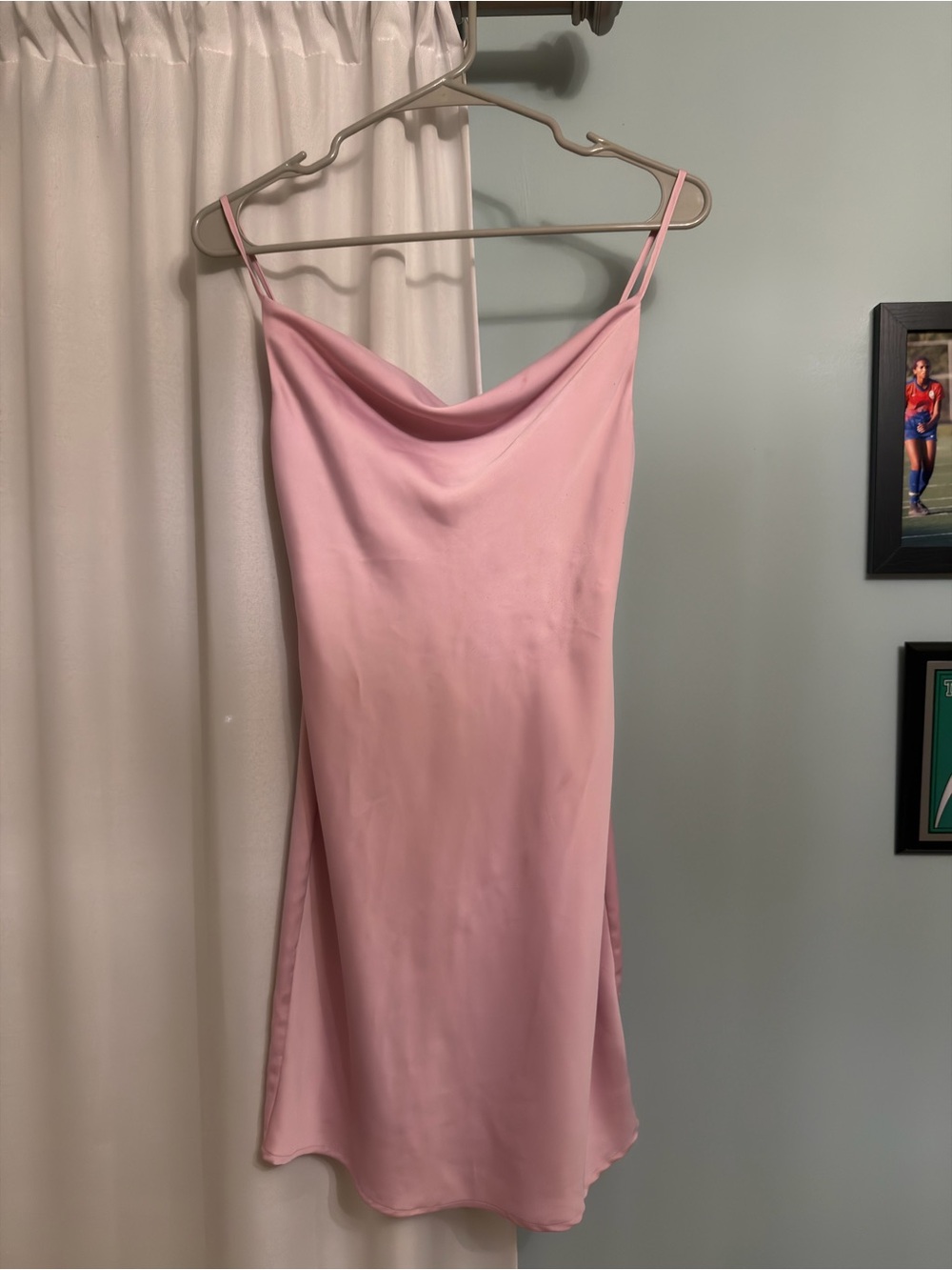 Urban Outfitters Pastel Pink Cowl Neck Slip Dress